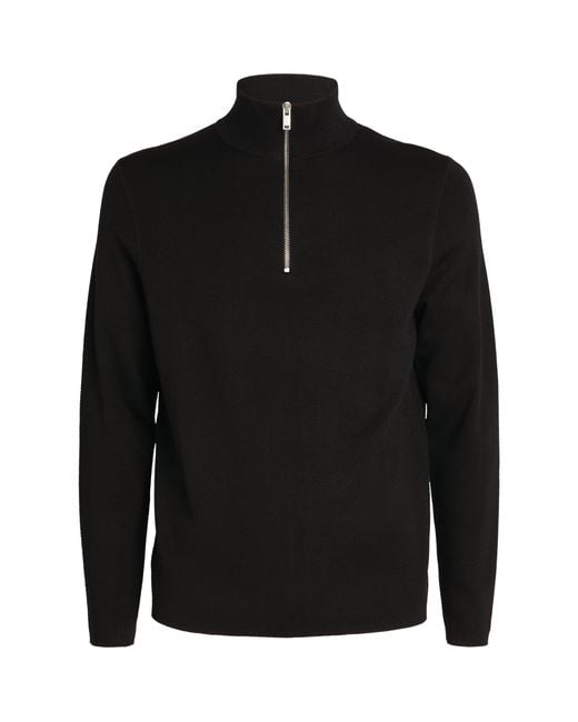 Sandro Black Half-Zip Sweater for men