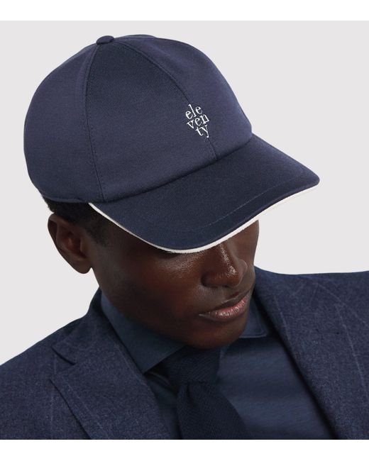 Eleventy Blue Logo Baseball Cap for men