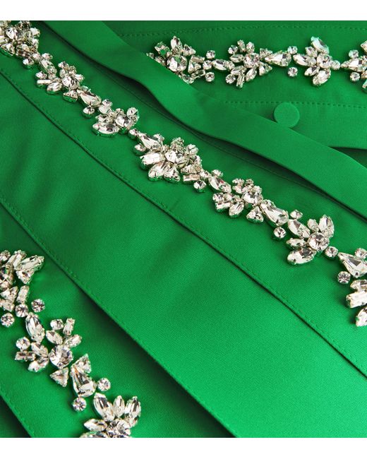 Huishan Zhang Green Embellished Yara Gown