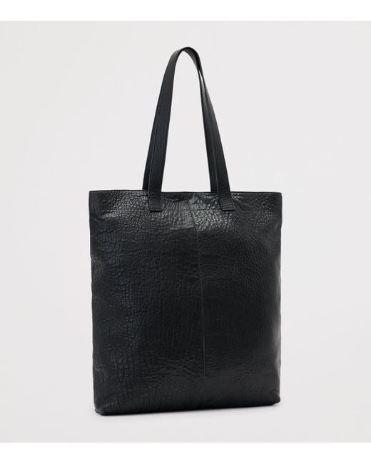 AllSaints Black Leather Yuto Tote Bag for men
