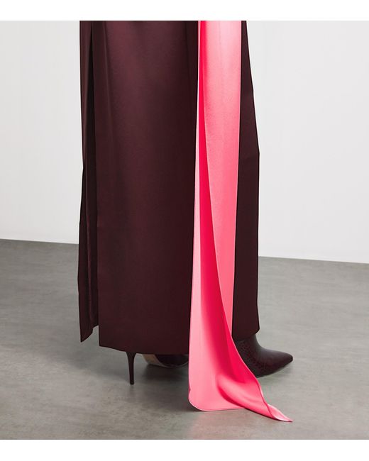 Roksanda Red Satin Sami Scarf Maxi Dress