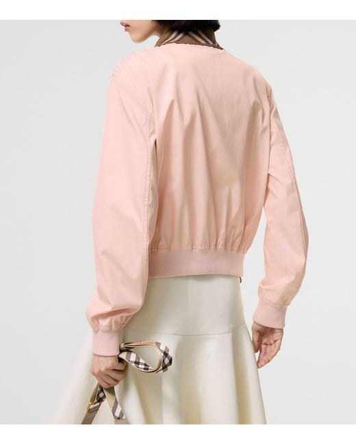 Burberry Pink Cotton Gabardine Jacket
