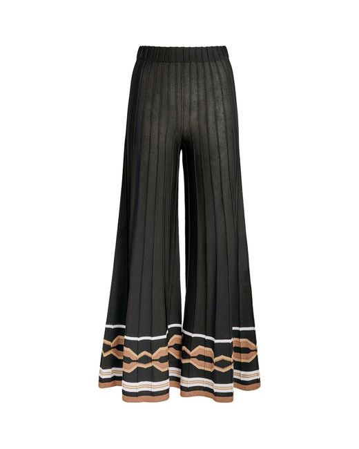 D.exterior Black Pleated Trousers