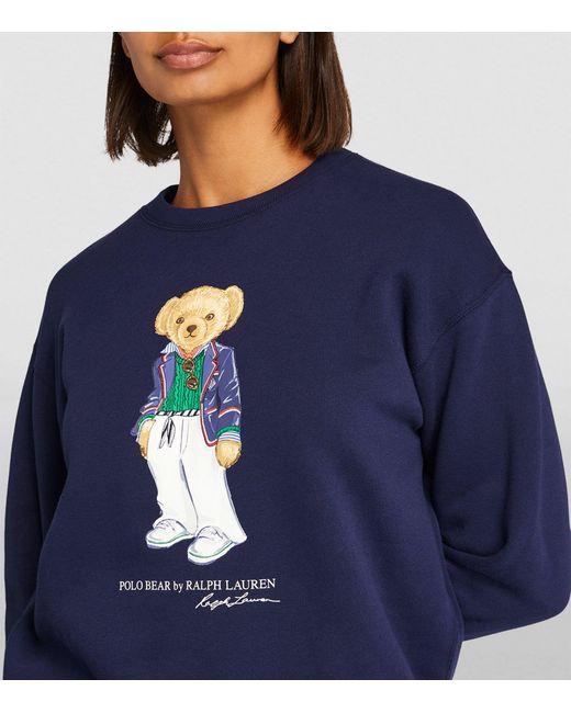 Polo Ralph Lauren Blue Cotton-blend Polo Bear Sweatshirt