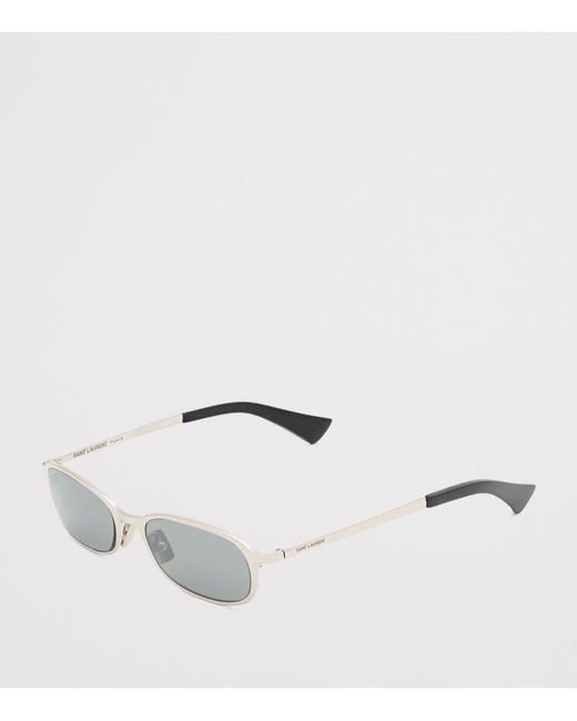 Saint Laurent Metallic Rectangle Sunglasses