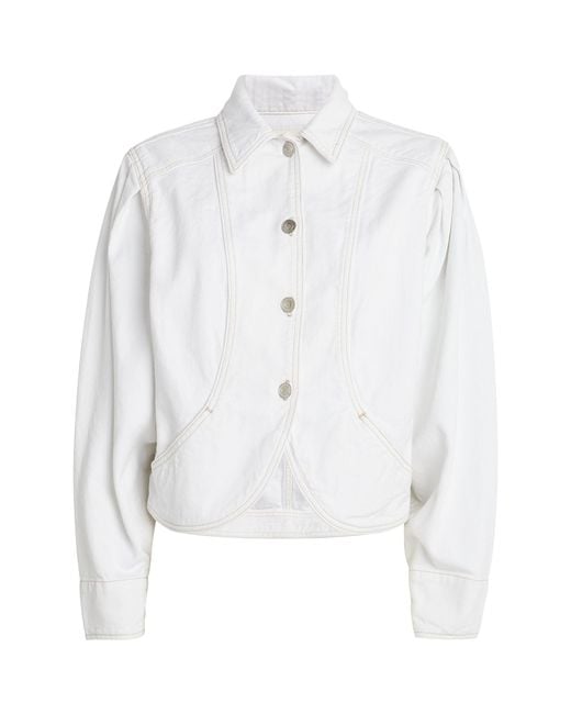 Isabel Marant White Valette Denim Jacket