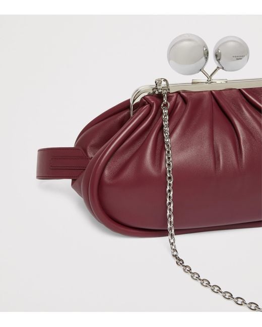 Weekend by Maxmara Red Medium Leather Pasticcino Clutch Bag