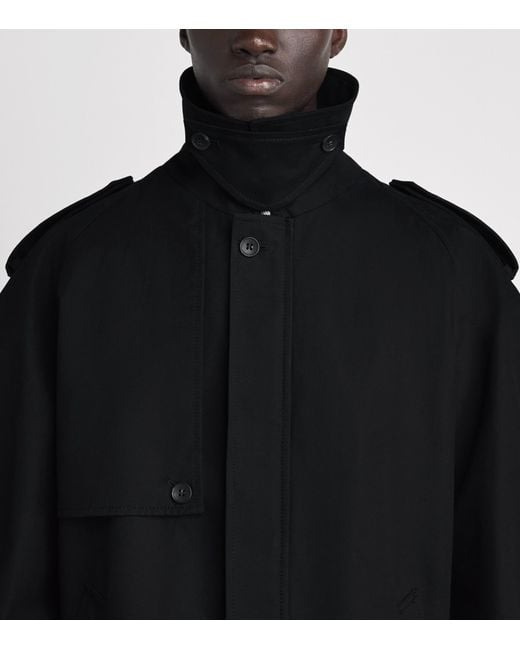 MM6 by Maison Margiela Black Cotton Twill Jacket for men