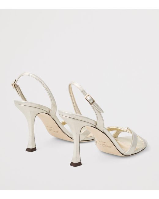 Jimmy Choo Metallic Elsy 90 Suede Heeled Sandals