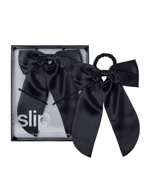 Slip Blue Mulberry Silk Hair Bow
