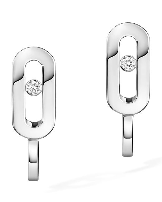 Messika Metallic Move Uno And Diamond Mini Hoop Earrings