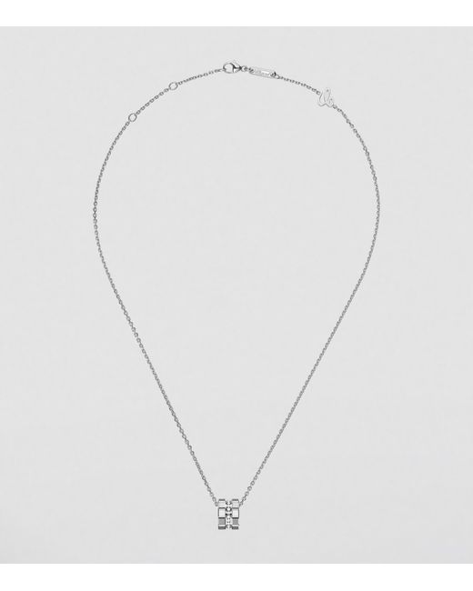 Chopard Metallic And Diamond Ice Cube Necklace