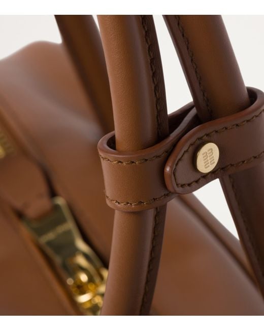 Miu Miu Brown Leather Beau Shoulder Bag