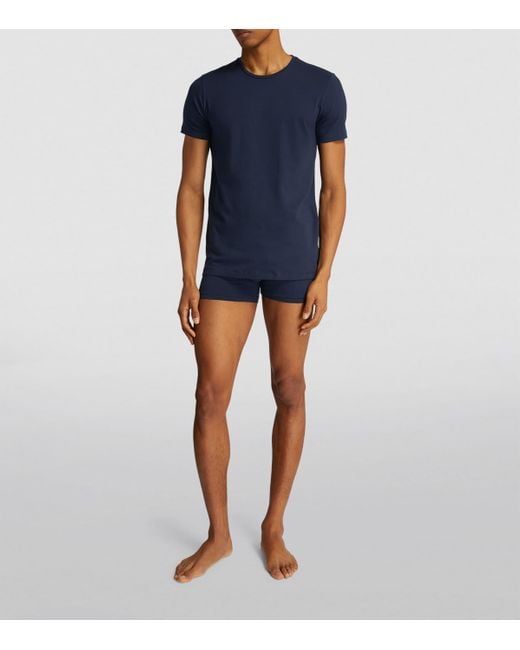 Falke Blue Daily Comfort T-Shirts for men