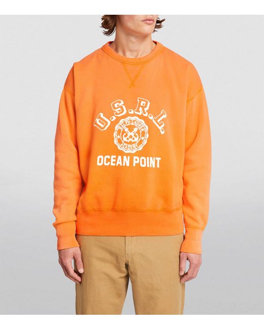 Polo Ralph Lauren Orange Graphic Print Sweatshirt for men