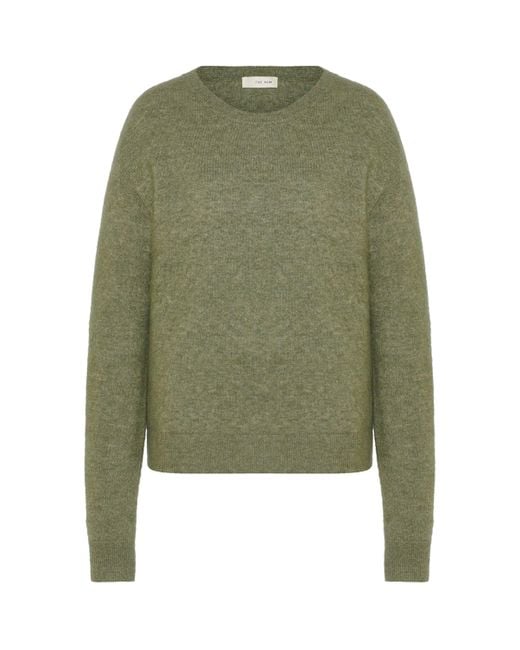 The Row Green Lorynna Cashmere-Silk Sweater
