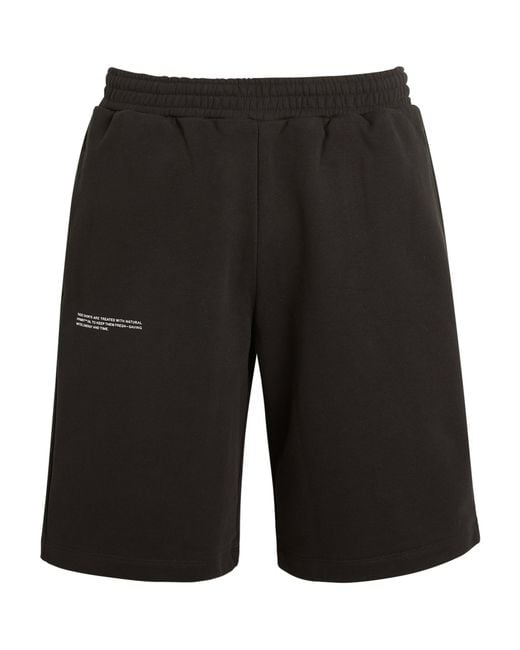 PANGAIA Black Organic Cotton 365 Long Sweatshorts for men