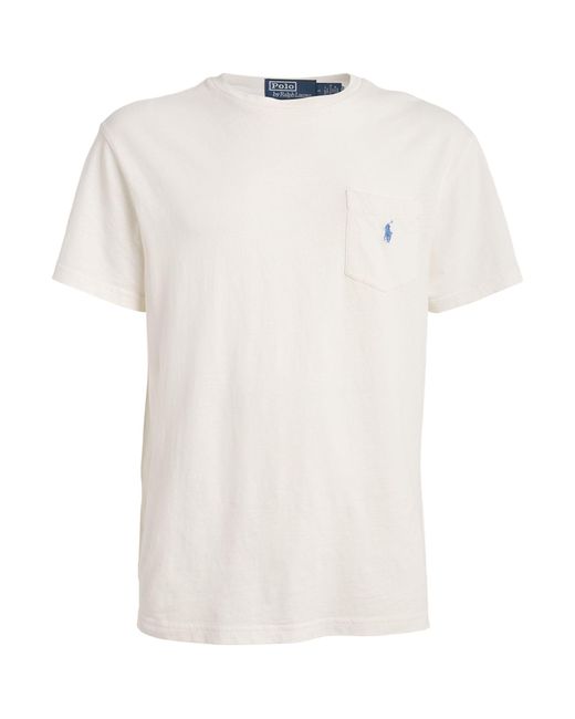 Polo Ralph Lauren White Cotton-linen Polo Pony T-shirt for men