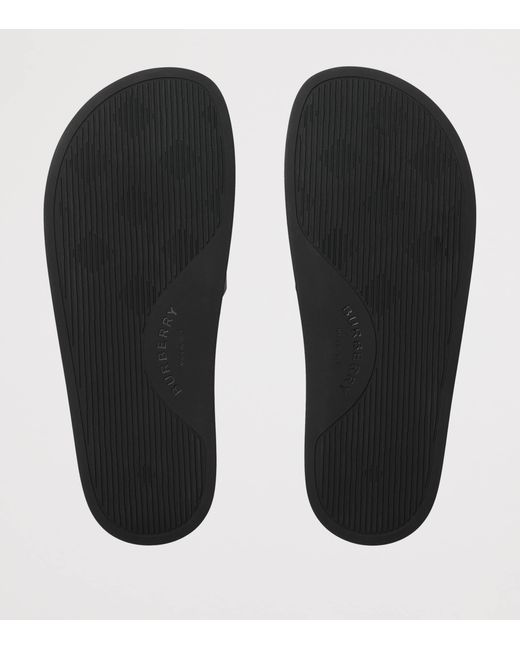 Burberry Brown Check Slides