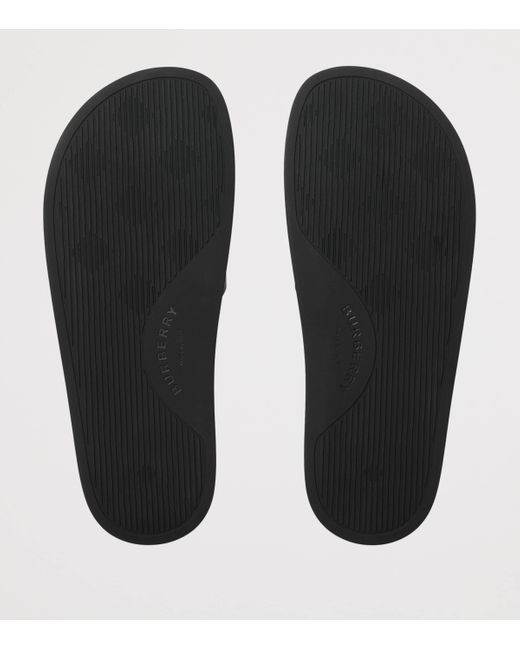 Burberry Brown Check Slides