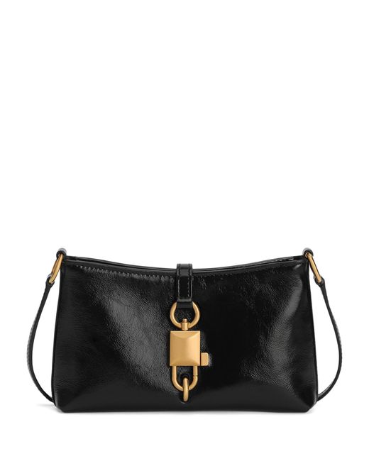 Dolce & Gabbana Black Calfskin Lock Shoulder Bag