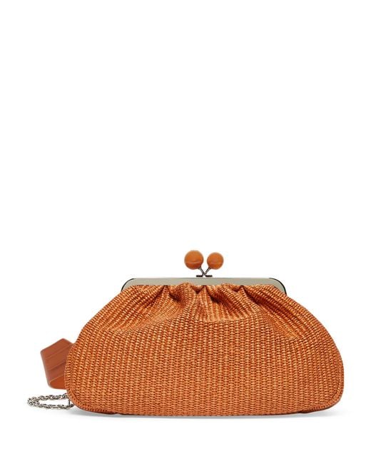 Weekend by Maxmara Brown Woven Pasticcino Clutch Bag