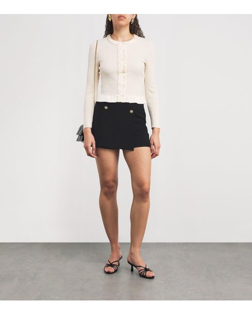 Claudie Pierlot Black Button-Detail Mini Skort