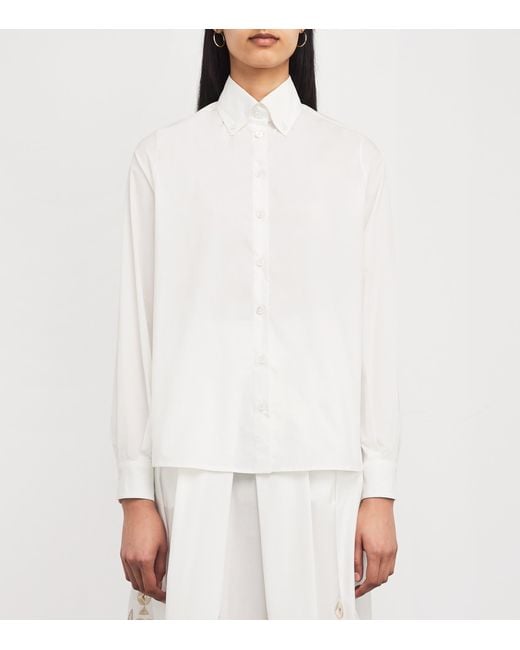 Eleventy White Stretch-Cotton Shirt