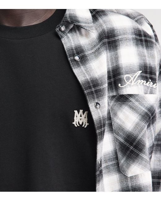 Amiri Black Cotton Logo Skater T-Shirt for men
