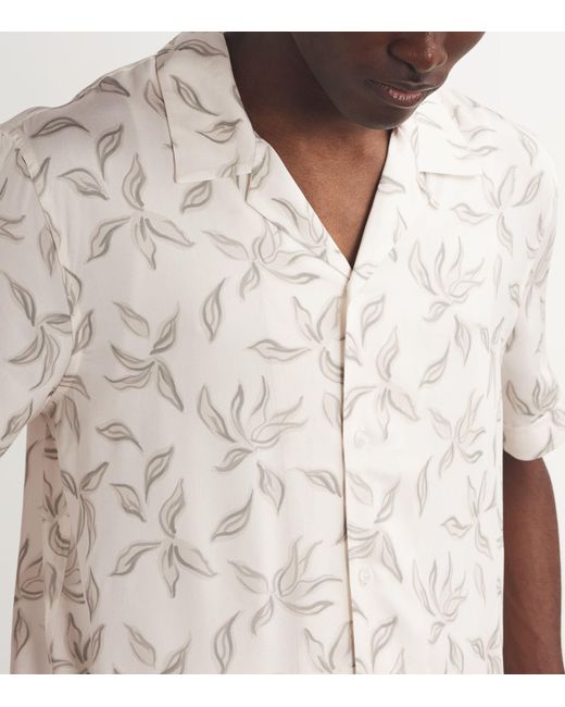 PAIGE White Floral Landon Shirt for men