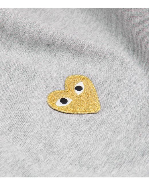 COMME DES GARÇONS PLAY Gray Heart Logo T-Shirt for men