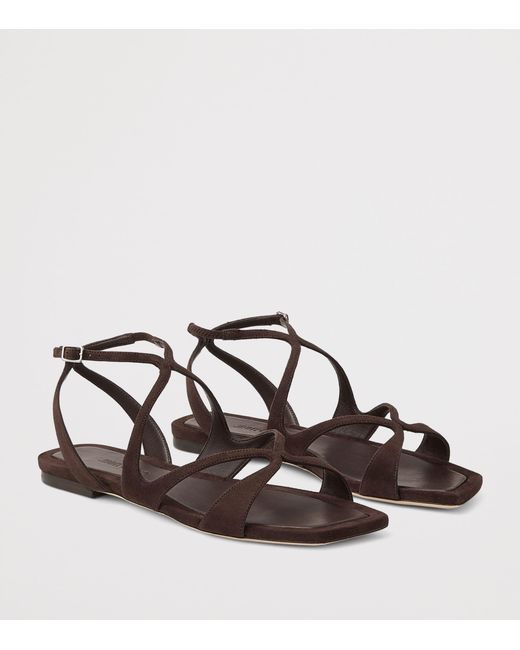 Jimmy Choo Brown Ayla Suede Sandals