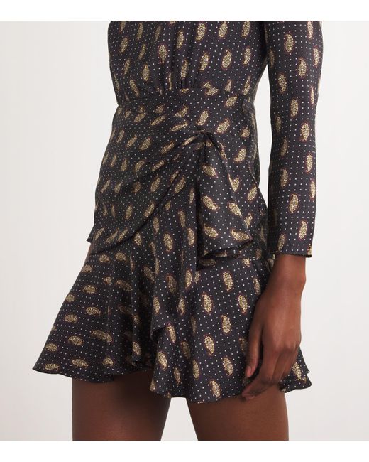 Sandro Black Paisley Print Mini Dress