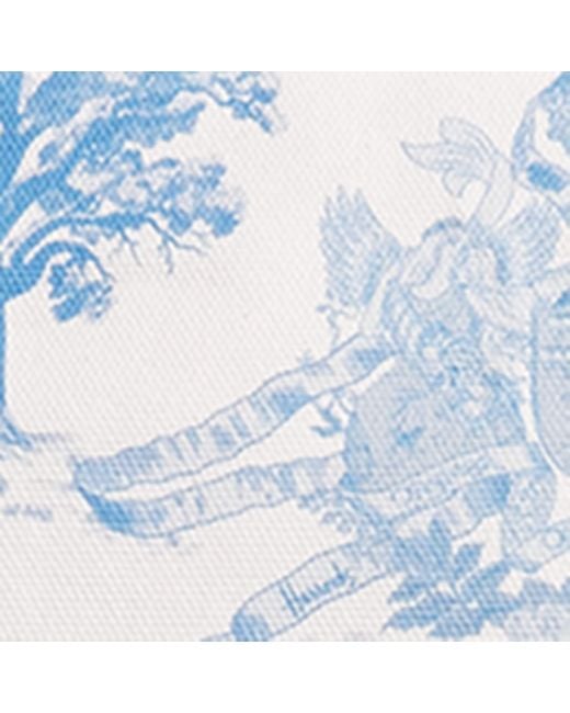 Harrods Blue Toile Overnight Packable Bag And Pouch Set