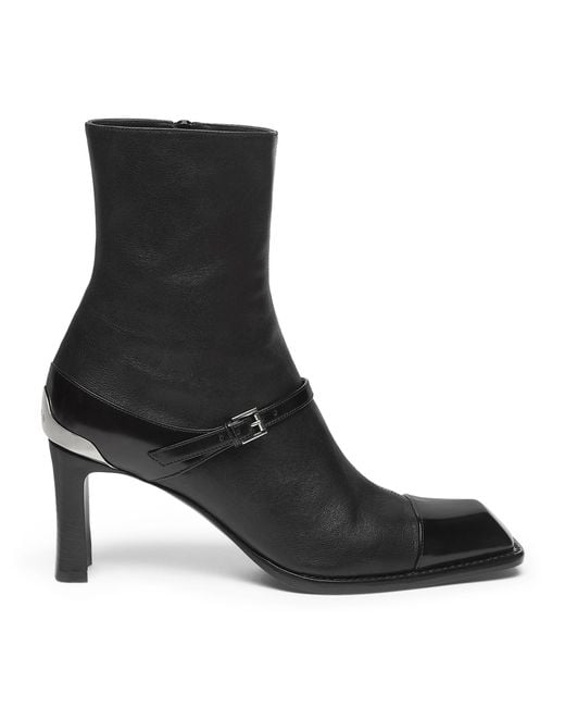 McQueen Black Leather Niko Ankle Boots 70