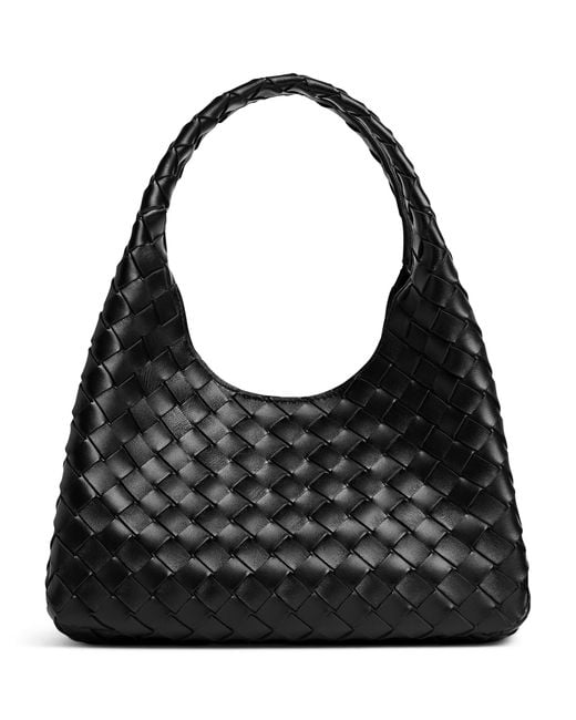 Bottega Veneta Black Small Leather Campana Shoulder Bag