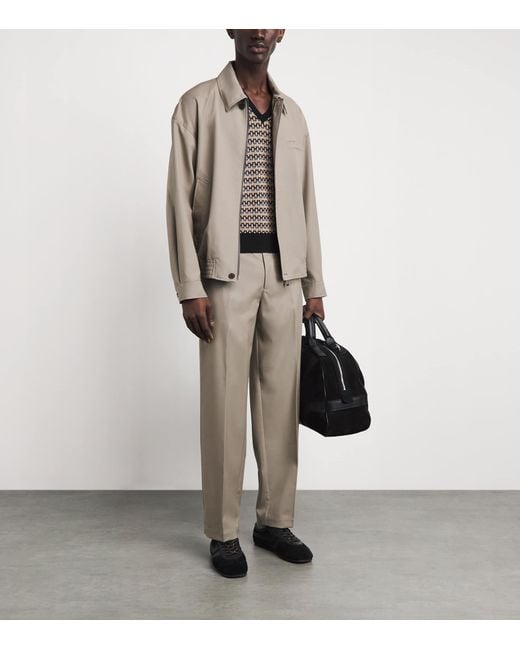 Emporio Armani Gray Twill Jacket for men