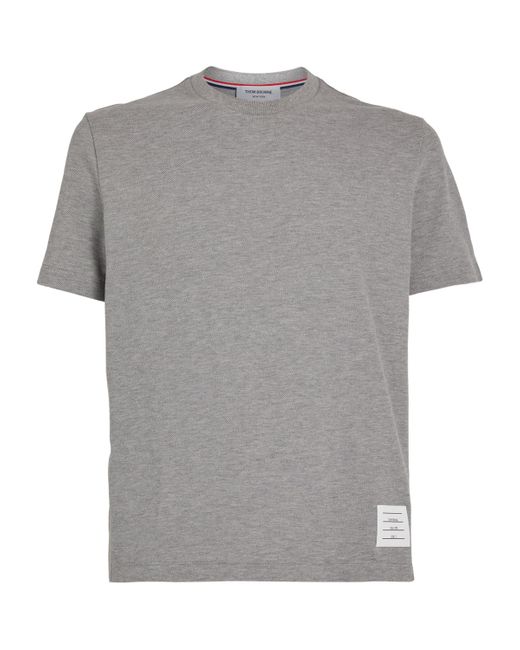 Thom Browne Gray 4-Bar Panel T-Shirt for men