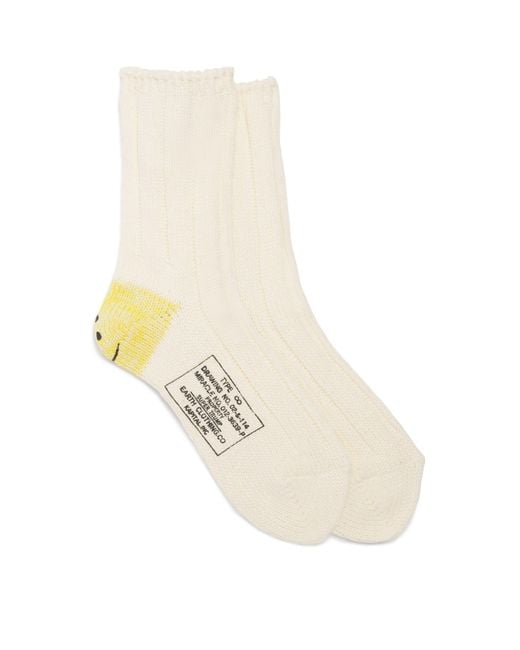 Kapital White Happy Socks for men