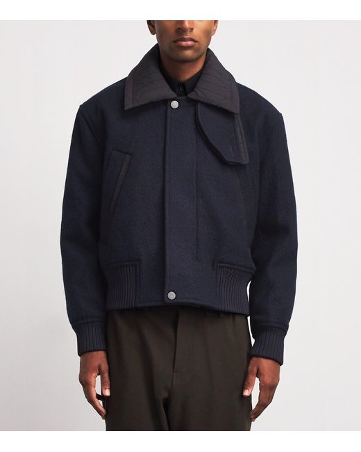 Craig Green Blue Wool Flight Jacket for men