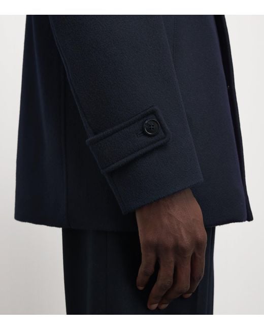 Herno Blue Cashmere Car Coat for men