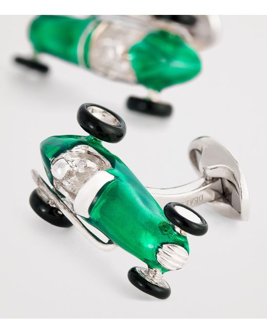 Deakin & Francis Green Sterling Racing Car Cufflinks for men