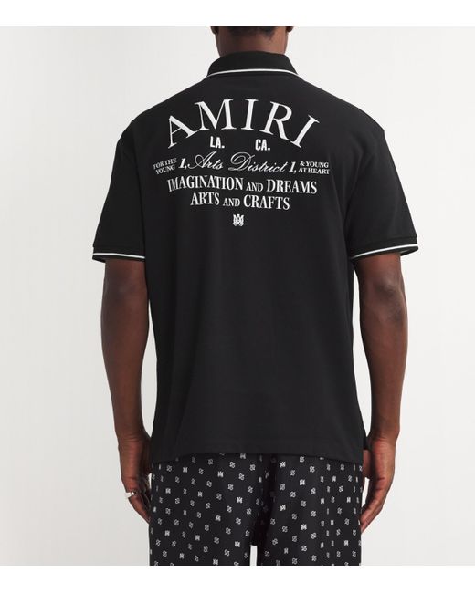 Amiri Black Arts District Polo Shirt for men