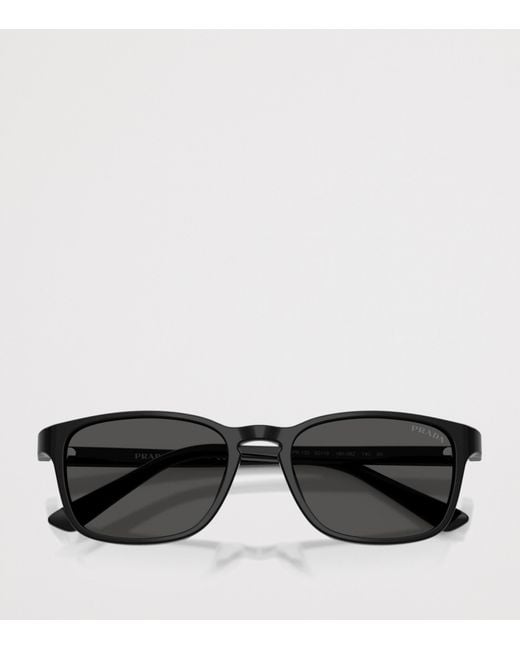 Prada Black Acetate Pillow Sunglasses for men