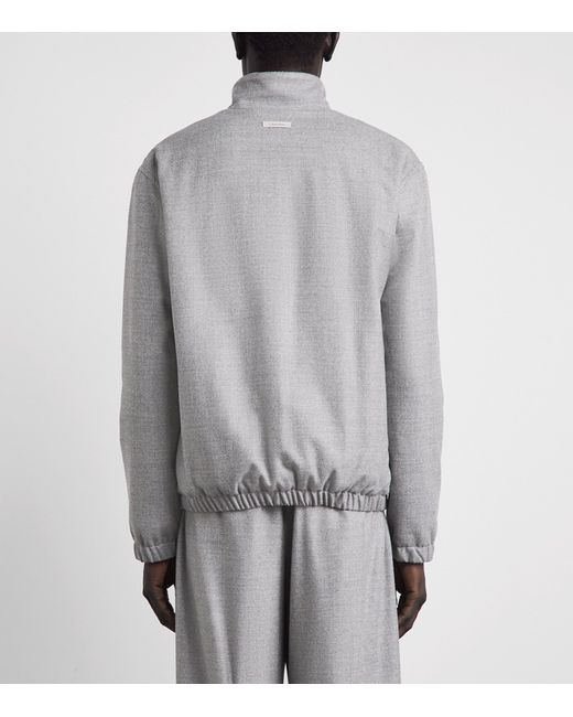 Lardini Gray Stretch-Virgin Wool Jacket for men