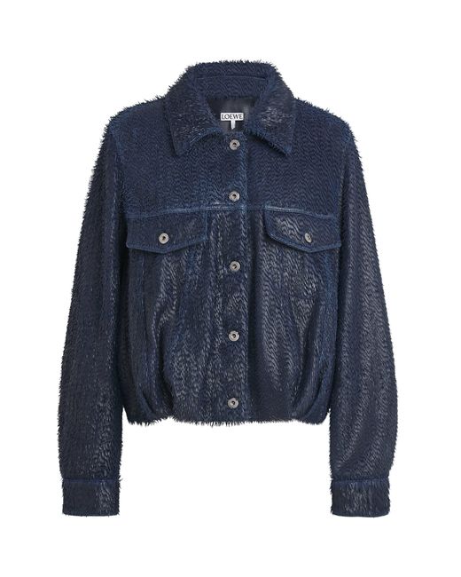 Loewe Blue Lamb Leather Jacket