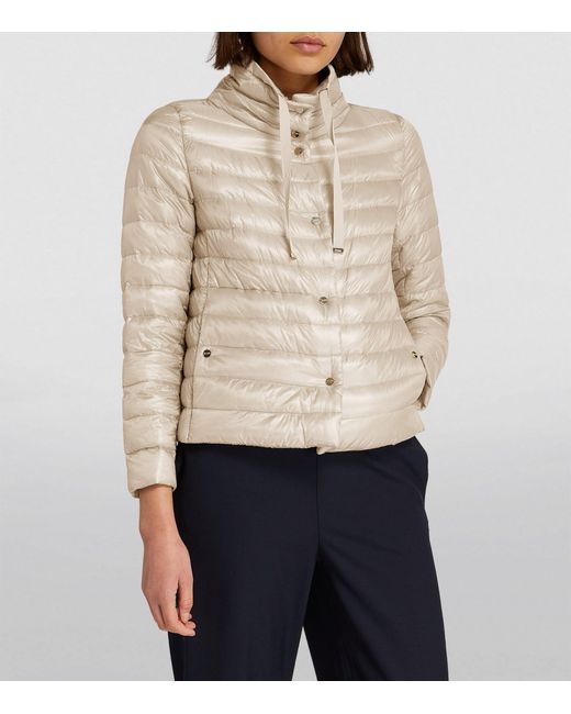Herno Natural Reversible High-neck Puffer Jacket