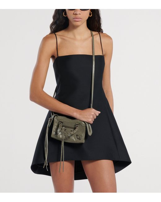 Balenciaga Green Crinkled Lambskin Nano Le City Top-Handle Bag