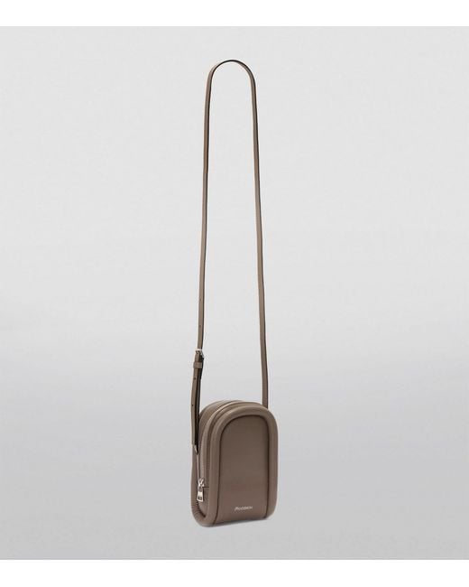 J.W. Anderson Brown Leather Bumper Phone Pouch