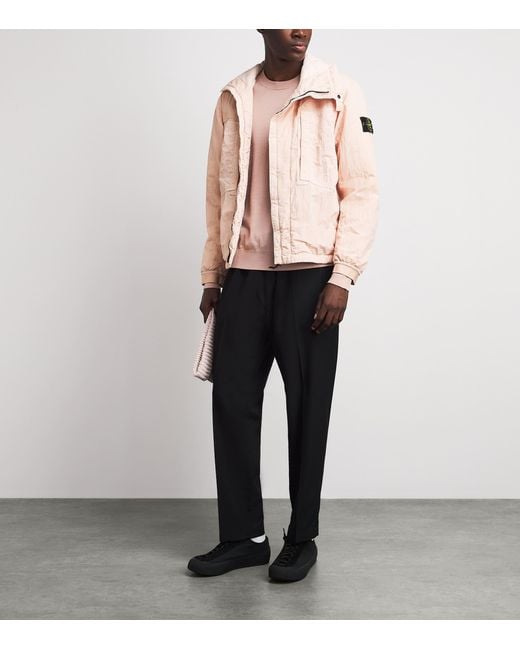 Stone Island Pink Wool Compass Sweater for men